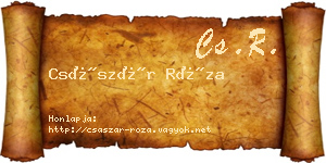 Császár Róza névjegykártya
