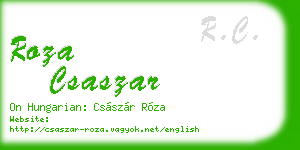 roza csaszar business card